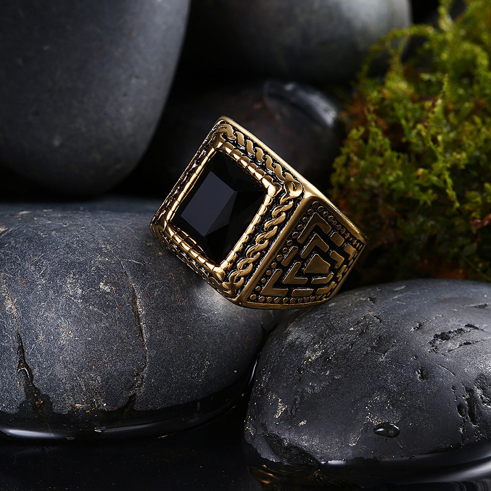 "Sao Unital Ring - Premium Men's Stainless Steel Ring. Material: Stainless steel, individually packed."