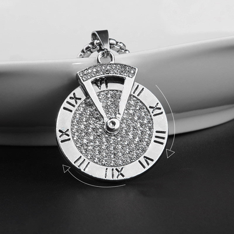 Rotatable Titanium Steel Pendant Necklace for Men
