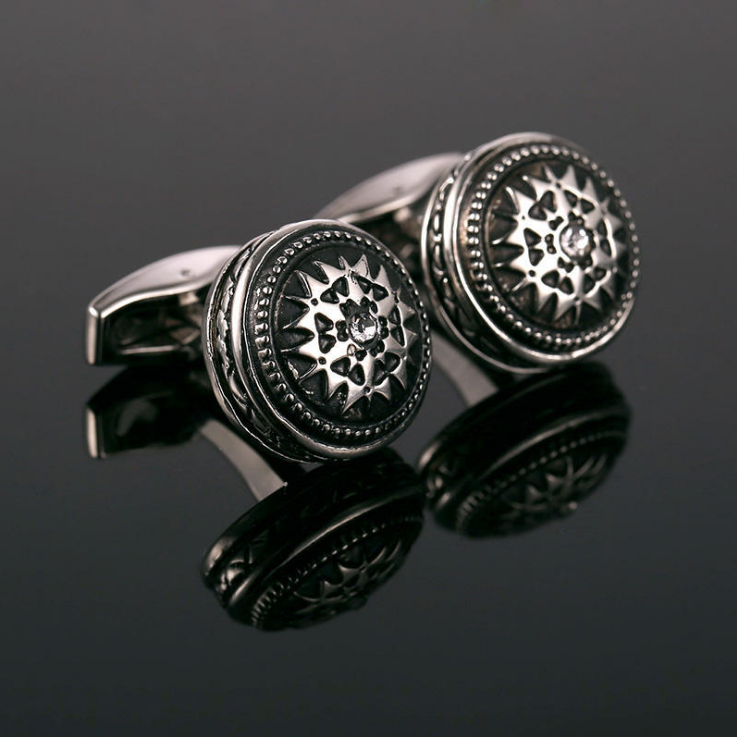 Sophisticated Business Dress Cufflinks with Diamonds Roljord