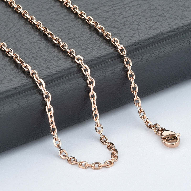 Stainless Steel O-Chain Cross Pendant Necklace for Men