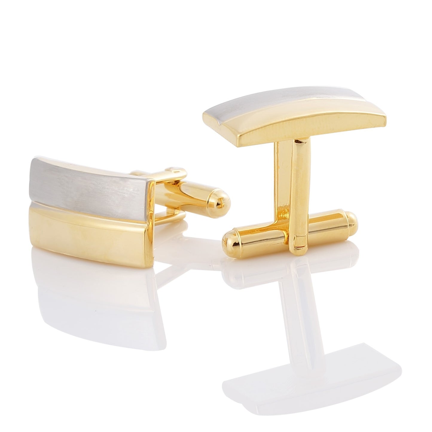 French-Style Two-Tone Metal Cufflinks for Men | Roljord Roljord