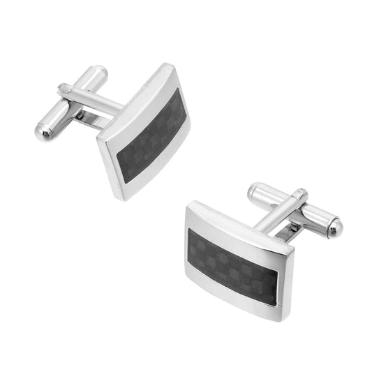 CarbonElite Cufflinks: Sleek and Stylish Men's Business Cufflinks Roljord
