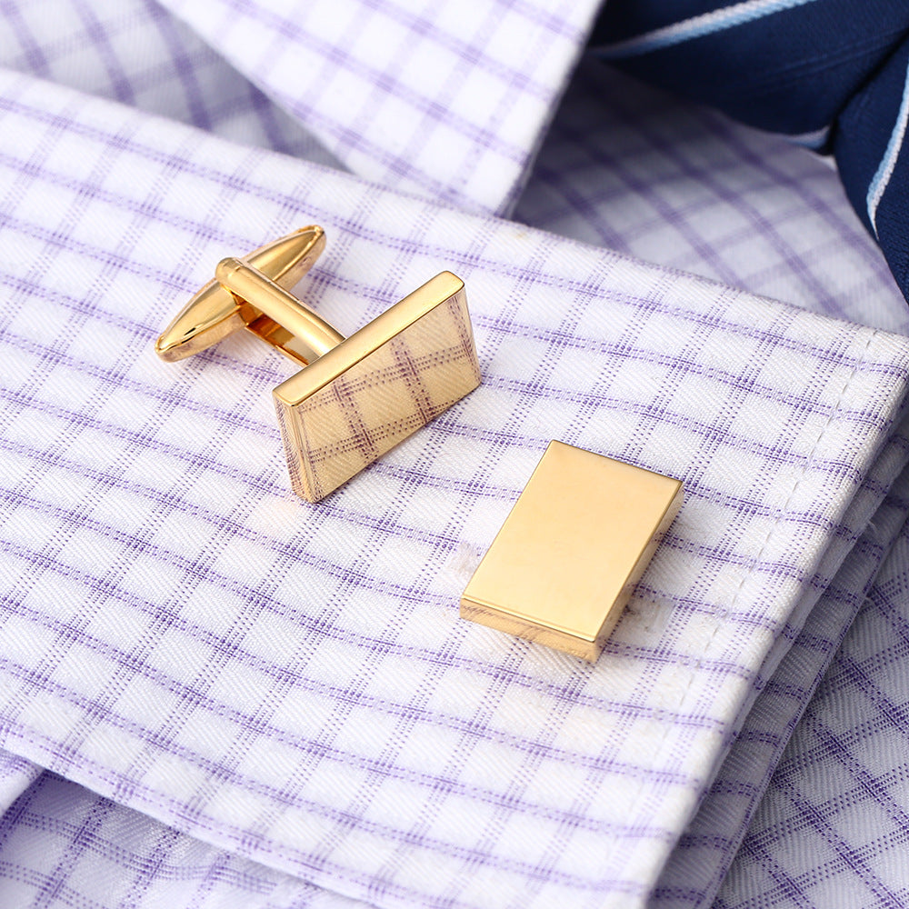 "Streamlined Steel Cufflinks: Sleek Rectangular Design, Premium Quality" Roljord