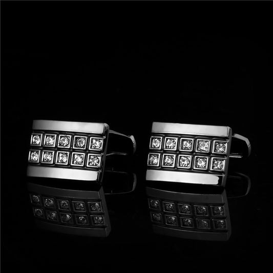 "North Star Gun Black Diamond French Cufflinks - Premium Quality, Exquisite Design" Roljord