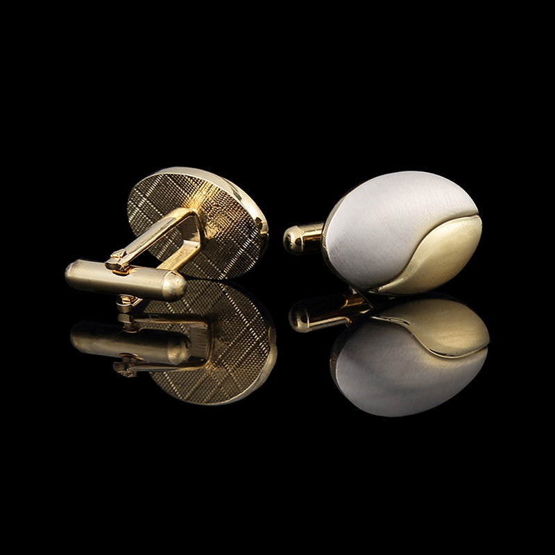 'Two-Tone Gold Brushed Men's Cufflinks| Roljord" Roljord