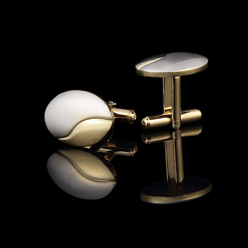 'Two-Tone Gold Brushed Men's Cufflinks| Roljord" Roljord