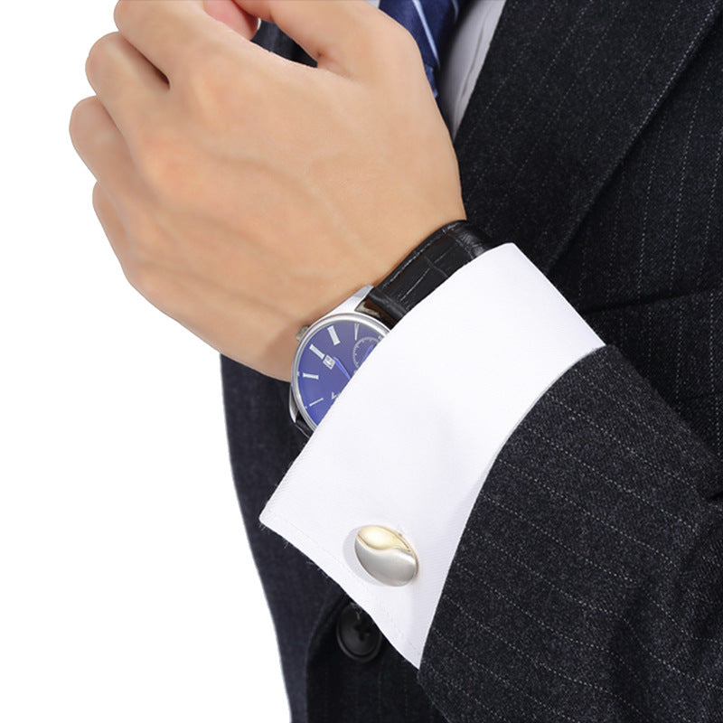'Two-Tone Gold Brushed Men's Cufflinks| Roljord" Roljord