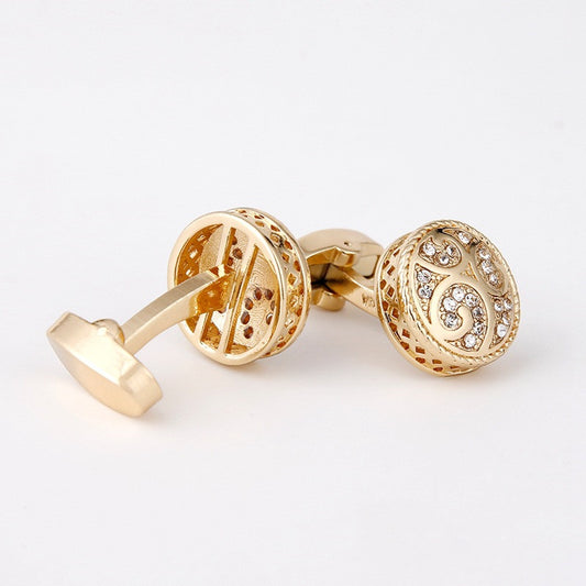 "DiamondRetroRound Metal Cufflinks for Men | Roljord" Roljord