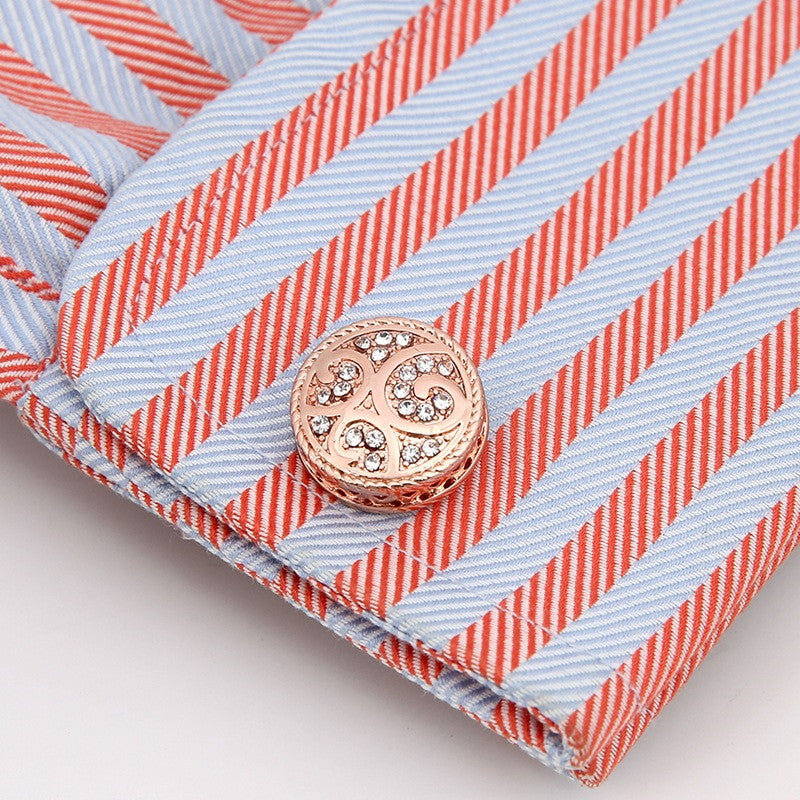 "DiamondRetroRound Metal Cufflinks for Men | Roljord" Roljord
