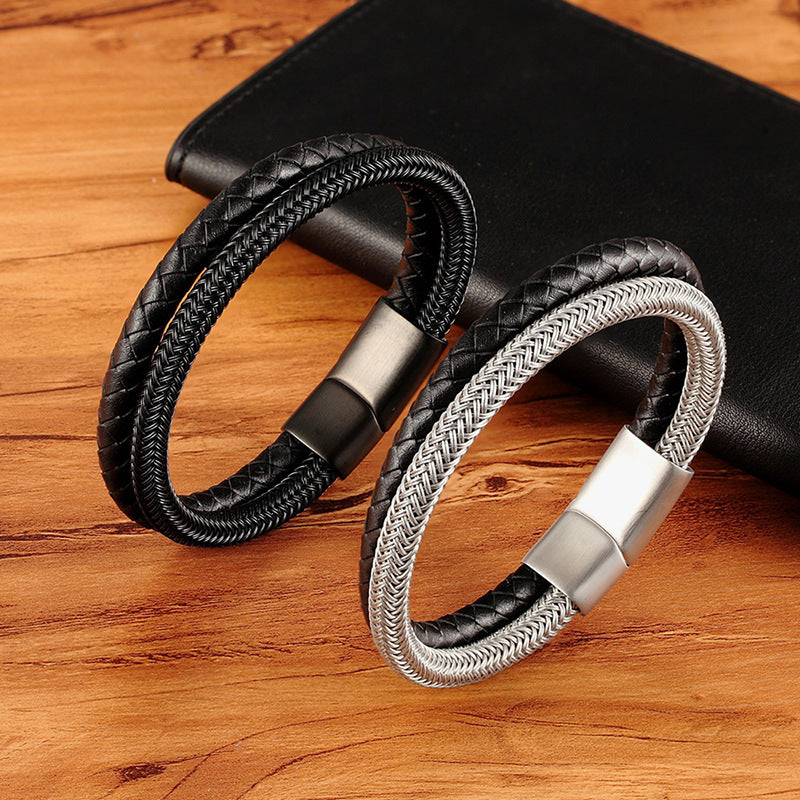 "Roljord Two-Tone Magnetic Buckle Bracelet for Men and Women | USA & Canada Magnetic Bracelet" Roljord