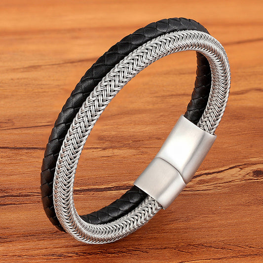 "Roljord Two-Tone Magnetic Buckle Bracelet for Men and Women | USA & Canada Magnetic Bracelet" Roljord