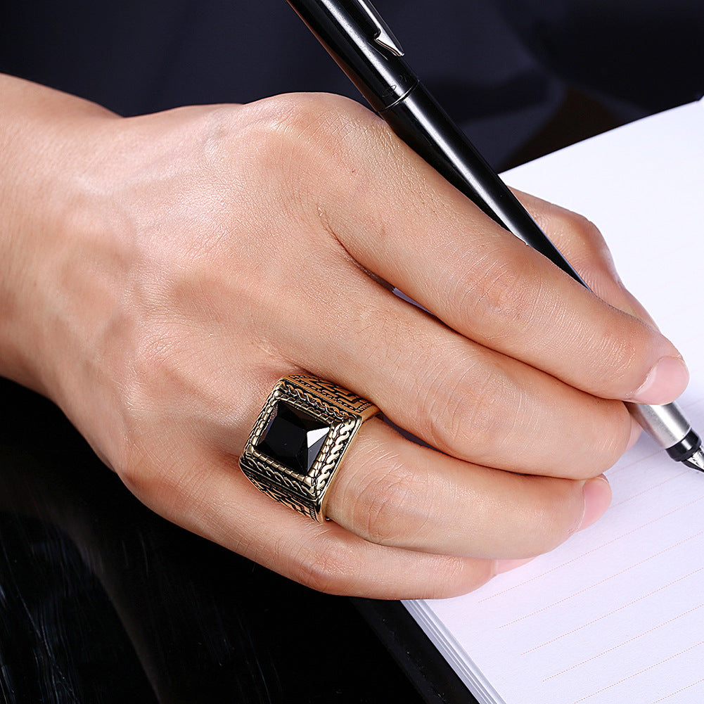 "Sao Unital Ring - Premium Men's Stainless Steel Ring. Material: Stainless steel, individually packed."