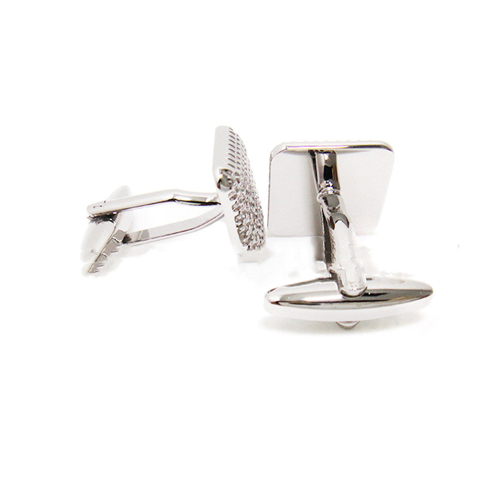 "NorthStar Checkered Metal Cufflinks - Classic Dot Pattern- Roljord" Roljord