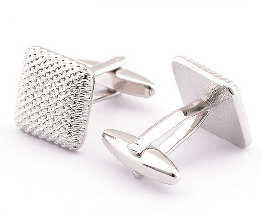 "NorthStar Checkered Metal Cufflinks - Classic Dot Pattern- Roljord" Roljord