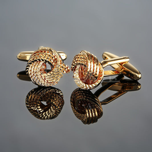 Gold Twist Cufflinks - French Shirt Cuff Accessories" Roljord
