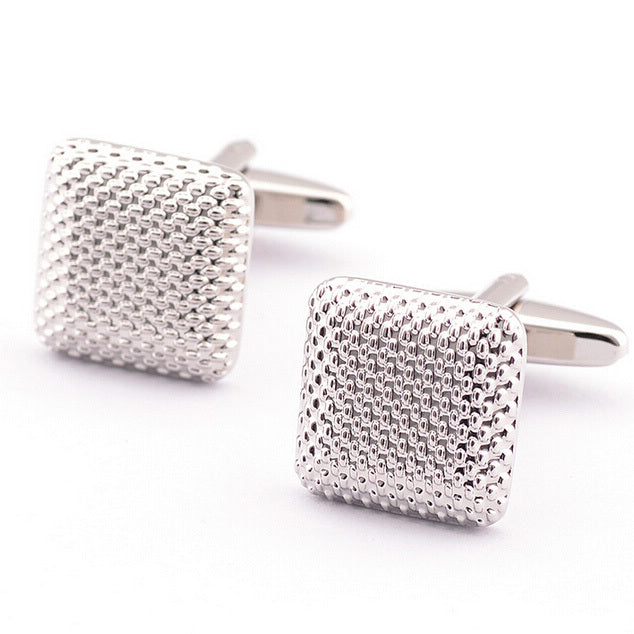 "NorthStar Checkered Metal Cufflinks - Classic Dot Pattern- Roljord" Roljord