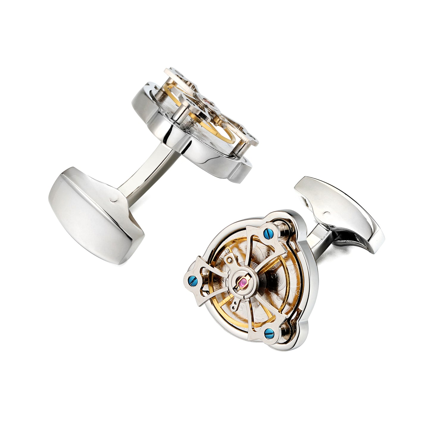 Tourbillon French Cufflinks - Timepiece Elegance | Roljord Roljord