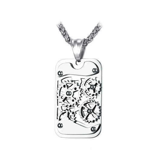 Geometric Titanium Steel Unisex Pendant Necklace