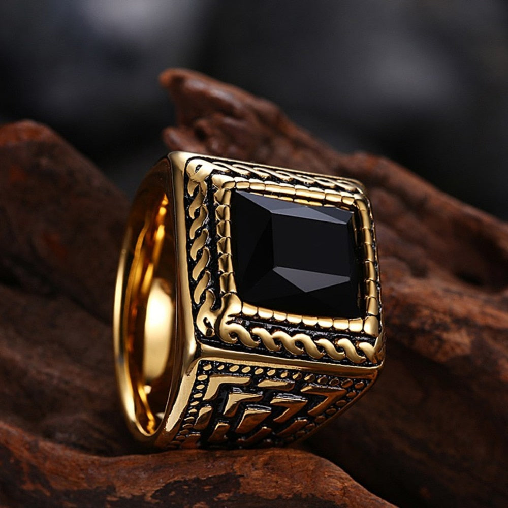 "Sao Unital Ring - Premium Men's Stainless Steel Ring. Material: Stainless steel, individually packed."