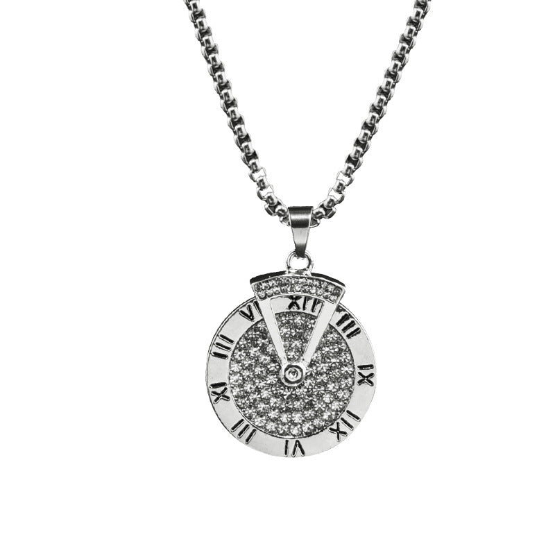 Rotatable Titanium Steel Pendant Necklace for Men