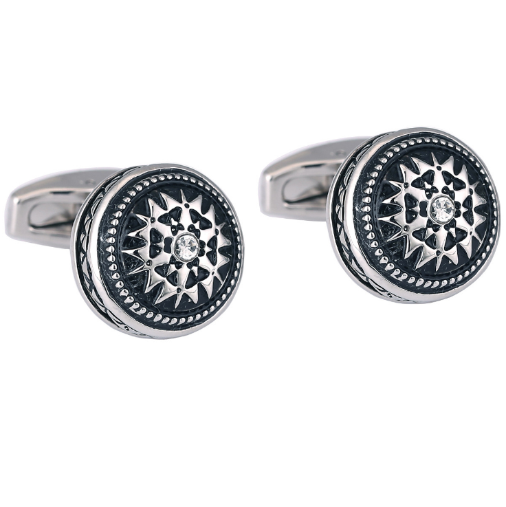 Sophisticated Business Dress Cufflinks with Diamonds Roljord