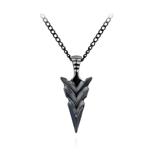 "Stylish arrow essence necklace, personalized jewelry marvel. Zinc alloy metal, 2.8*4.4cm size, includes 1 necklace."