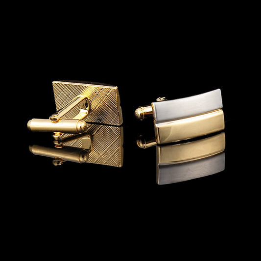French-Style Two-Tone Metal Cufflinks for Men | Roljord Roljord