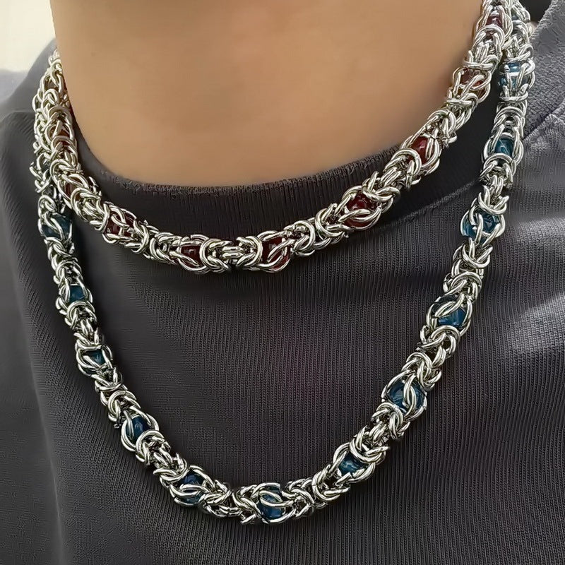 Men's Sapphire Splice Necklace