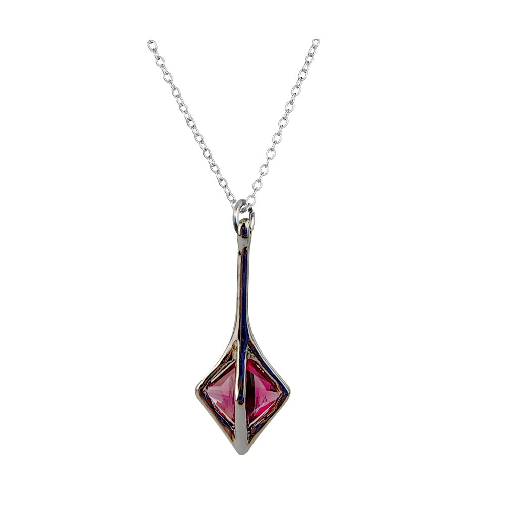 "Valorant Roulette Game Necklace: Storm Blade Pendant - Electroplated alloy pendant on O-ring chain. Unisex design."