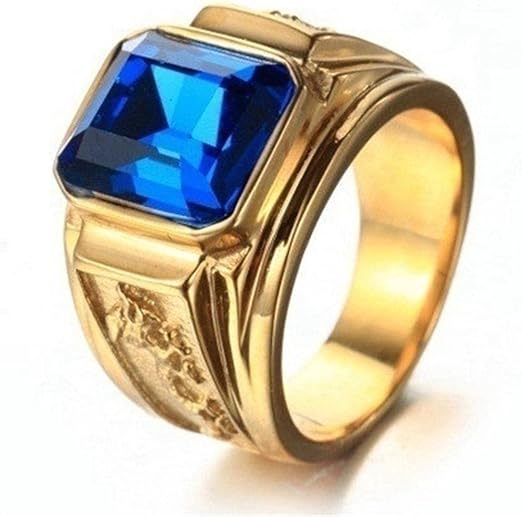 "GoldenEra Men's Vintage Gold Diamond Fashion Ring" - Roljord