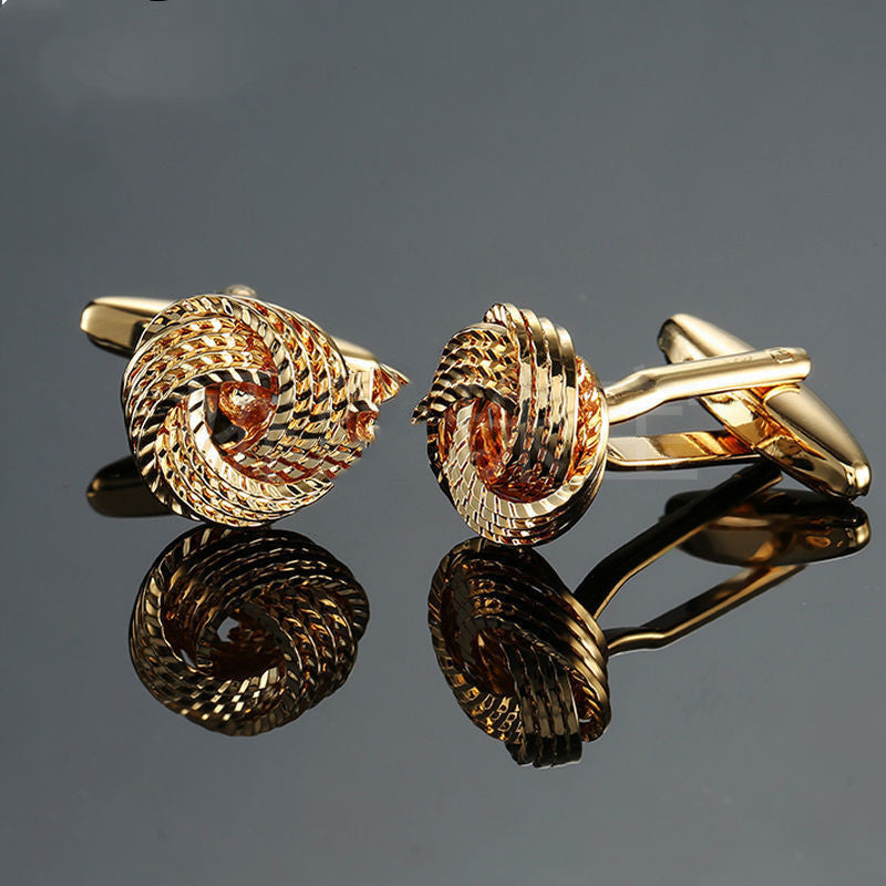 Gold Twist Cufflinks - French Shirt Cuff Accessories" Roljord