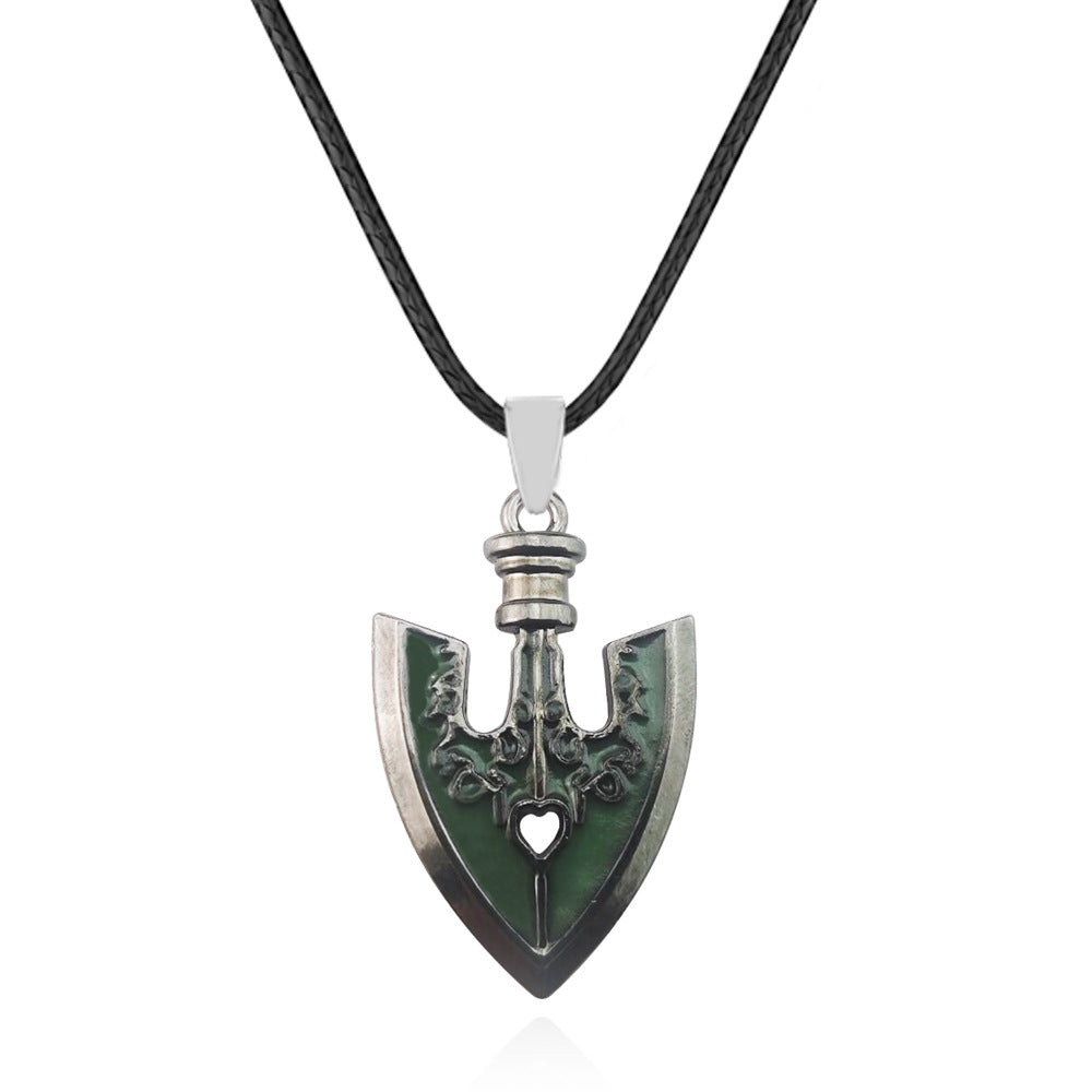 "Stylish arrow essence necklace, personalized jewelry marvel. Zinc alloy metal, 2.8*4.4cm size, includes 1 necklace."