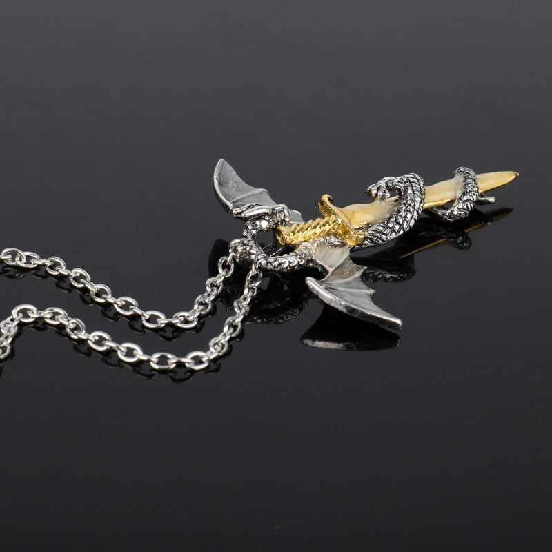 "Stylish arrow essence necklace, personalized jewelry marvel. Zinc alloy metal, 2.8*4.4cm size, includes 1 necklace."