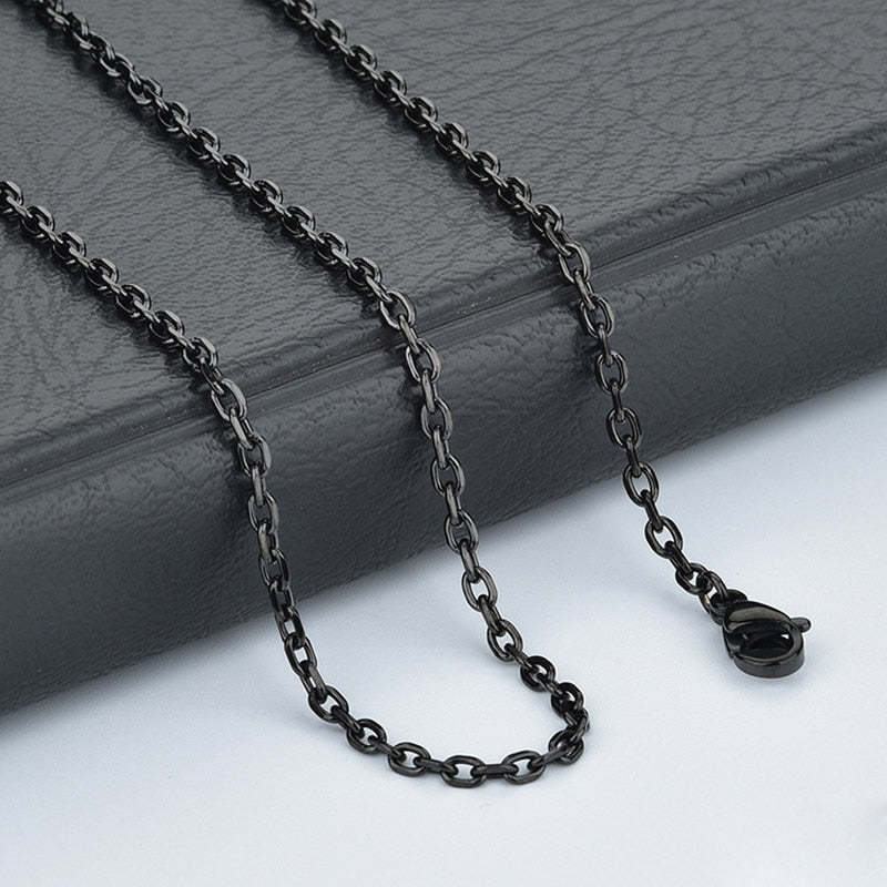 Stainless Steel O-Chain Cross Pendant Necklace for Men