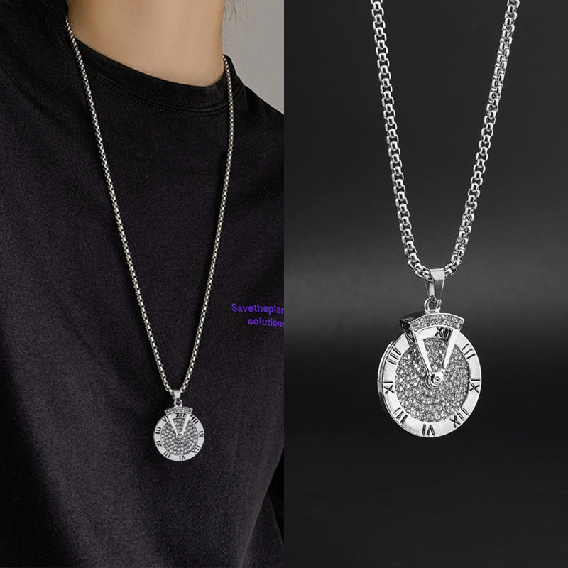 Rotatable Titanium Steel Pendant Necklace for Men