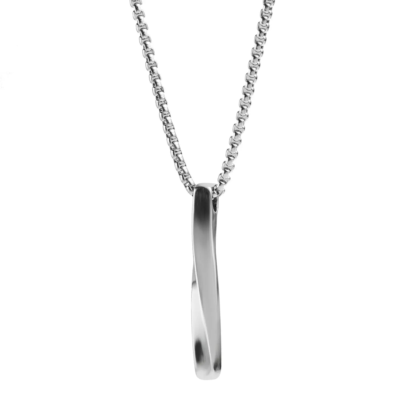 "Frosty Whirlwind Alloy Mobius Pendant Necklace - Exquisite Cold Wind Jewelry for Trendsetters" Roljord
