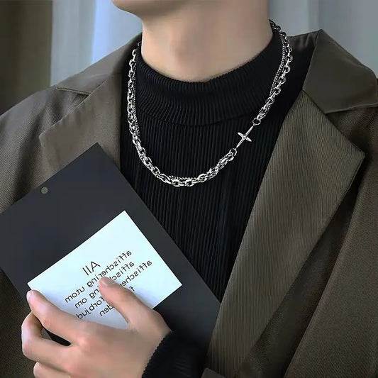 "Geo-Splice Trend Necklace: European & American Ins Style for USA and Canada" Roljord