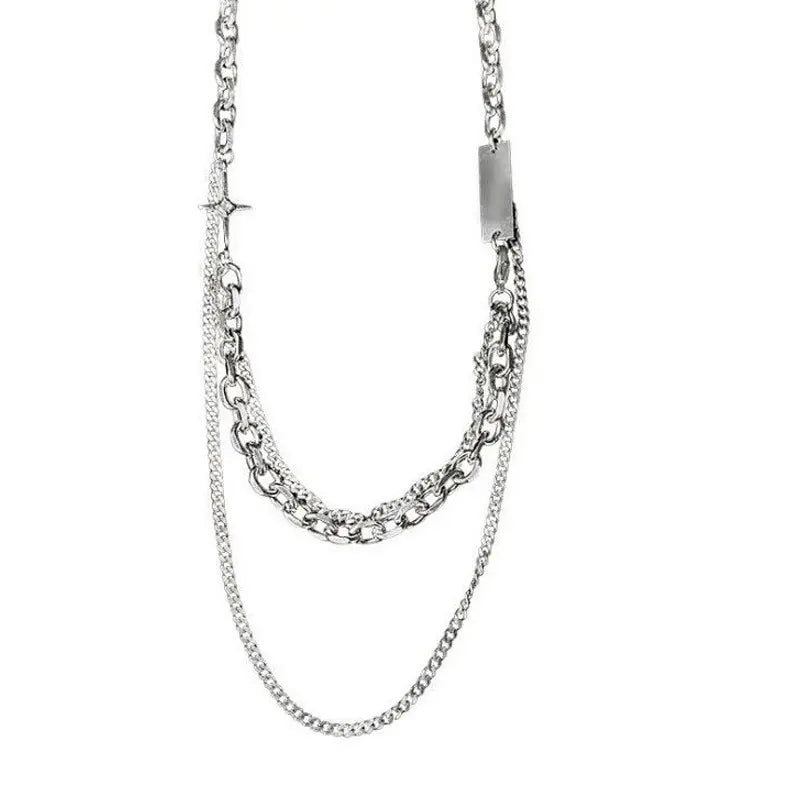 "Geo-Splice Trend Necklace: European & American Ins Style for USA and Canada" Roljord