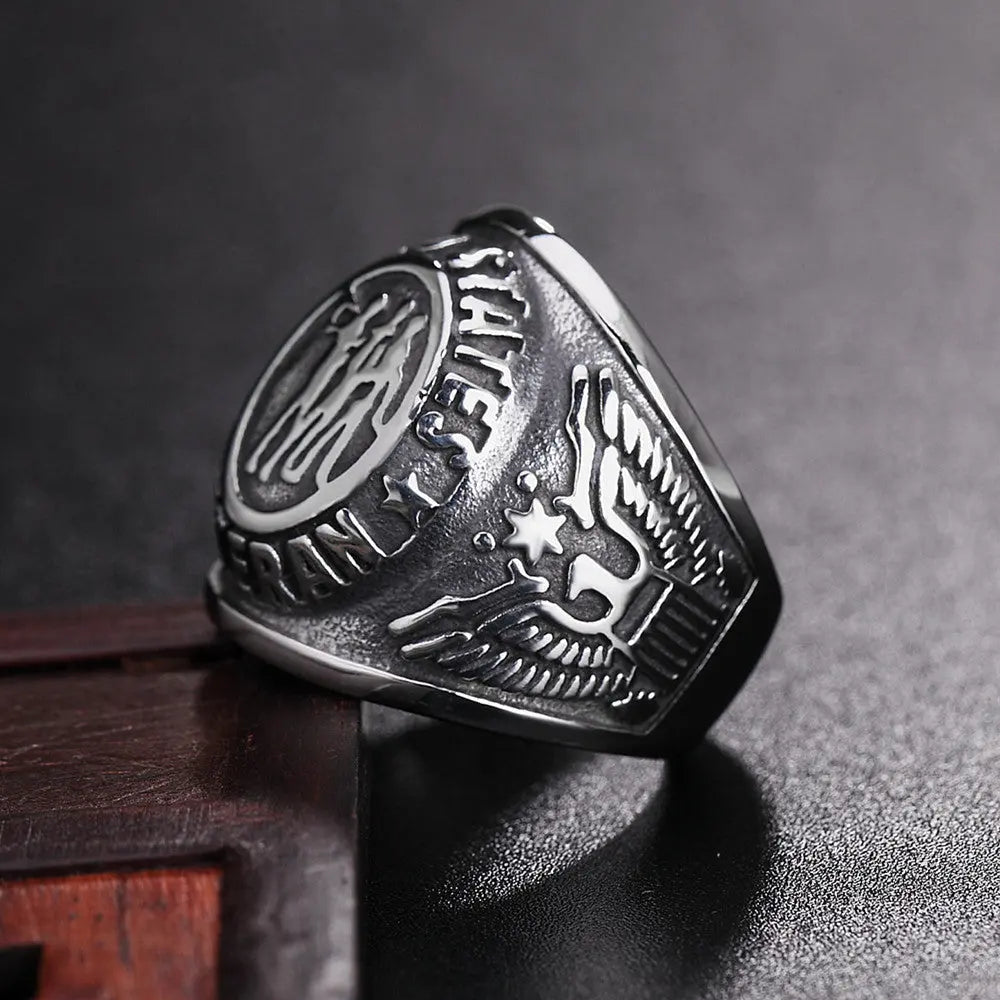 "Personalized Titanium Steel Men's Fashion Ring - Custom Engraved Jewelry" Roljord