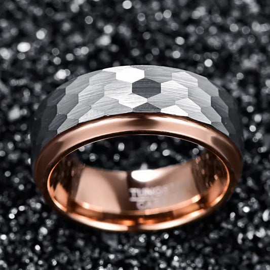 "Rose Gold Tungsten Steel Men's Fashion Ring" Roljord