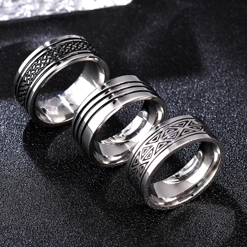 "Titanium Triangle Ring - 8mm Stainless Steel Men's and Women's Fashion Ring" Roljord