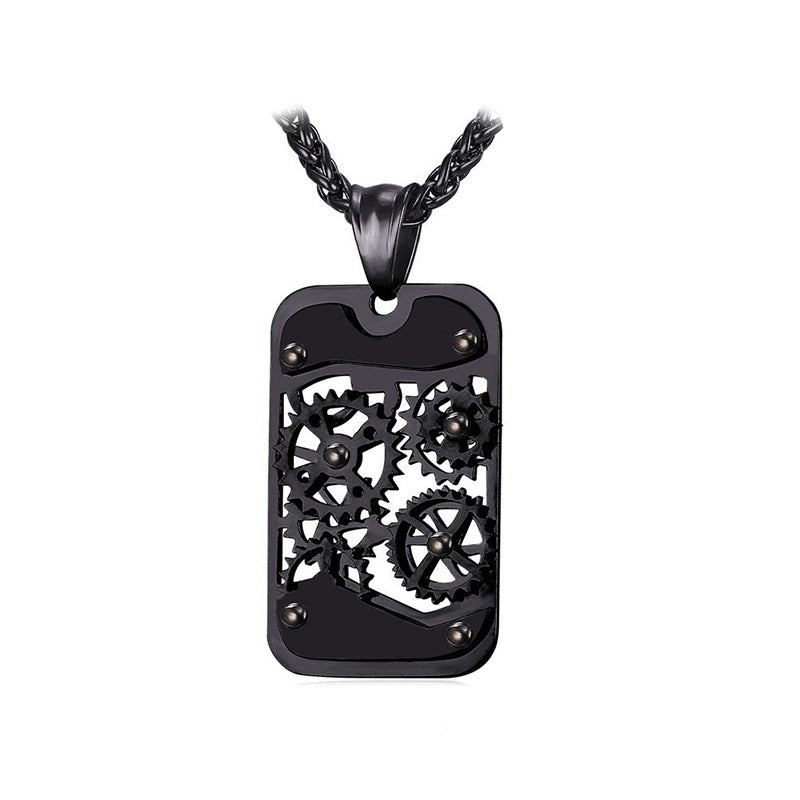 Geometric Titanium Steel Unisex Pendant Necklace