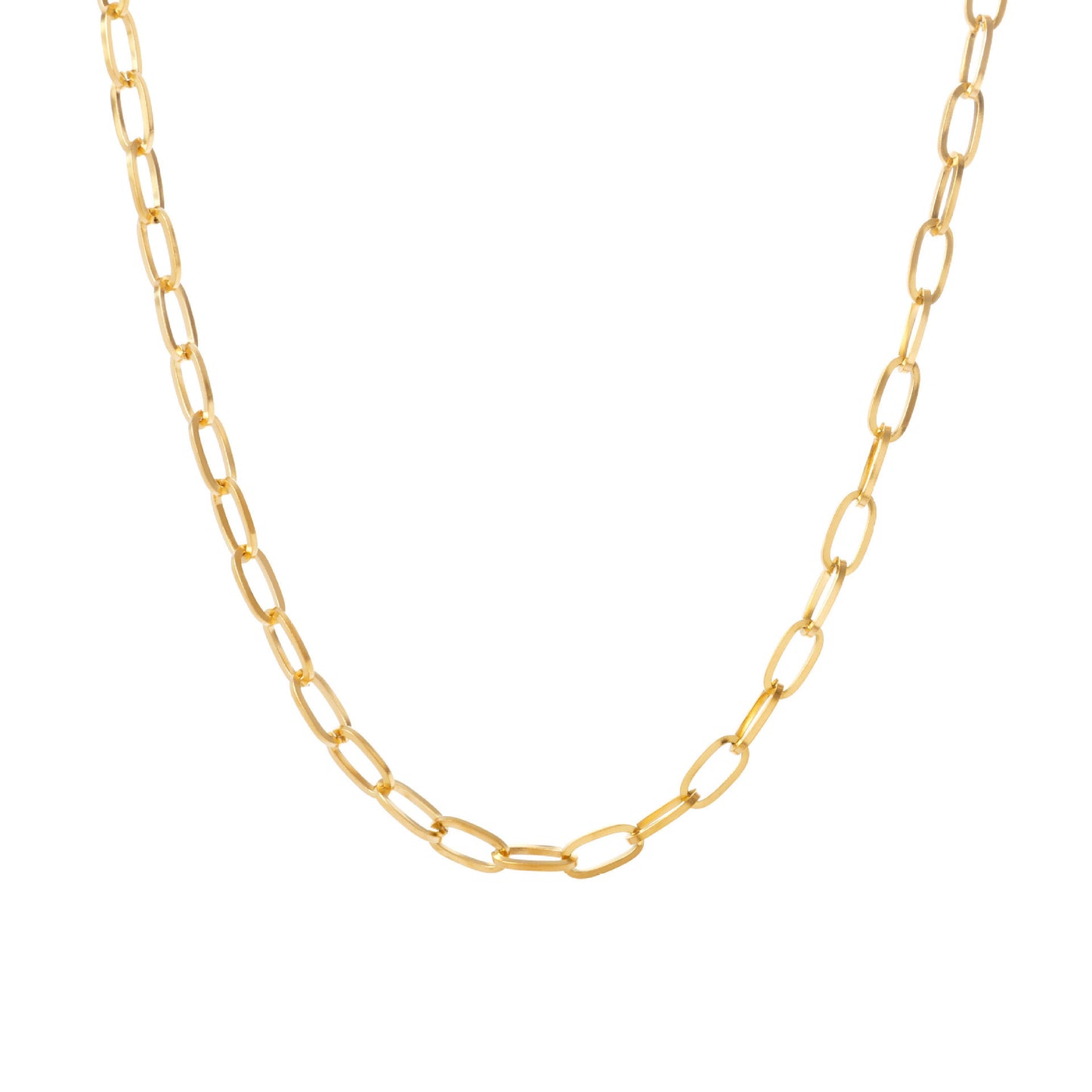 Simple Titanium Steel Flat O-Ring Necklace and Bracelet Set for Men