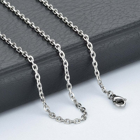 Stainless Steel O-Chain Cross Pendant Necklace for Men