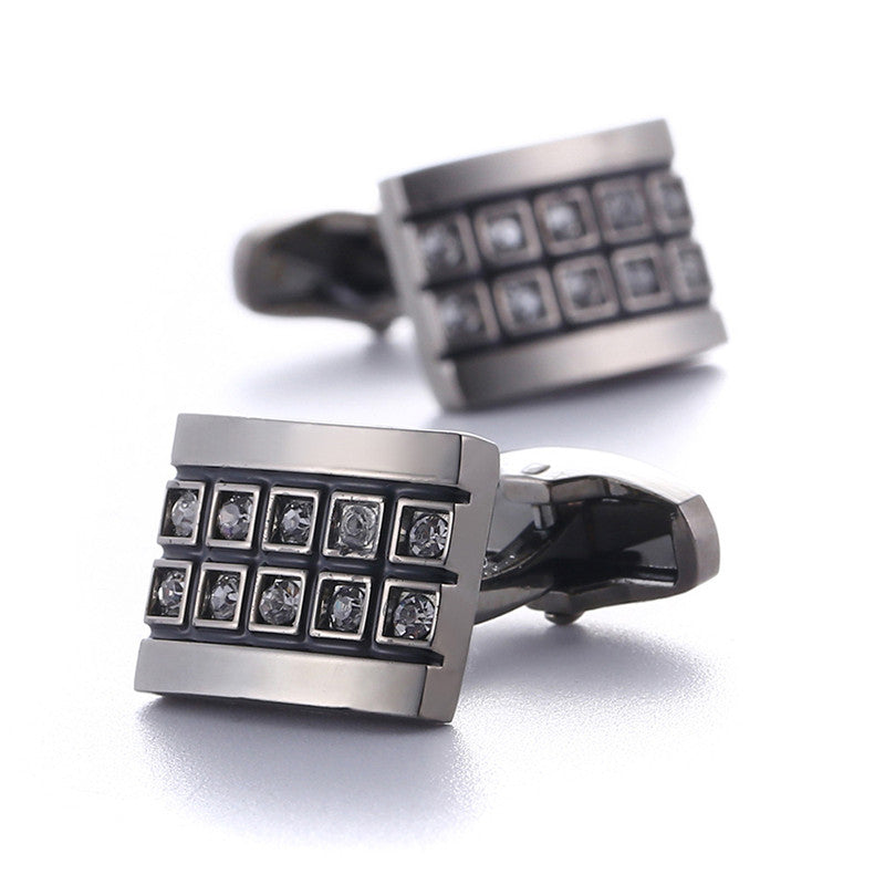 "North Star Gun Black Diamond French Cufflinks - Premium Quality, Exquisite Design" Roljord