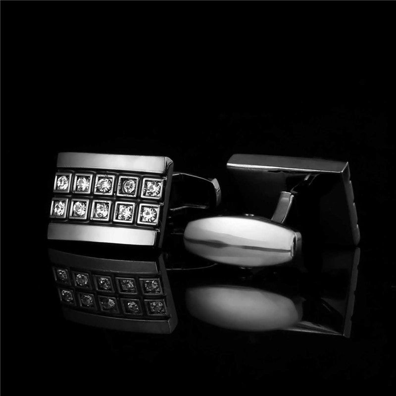 "North Star Gun Black Diamond French Cufflinks - Premium Quality, Exquisite Design" Roljord