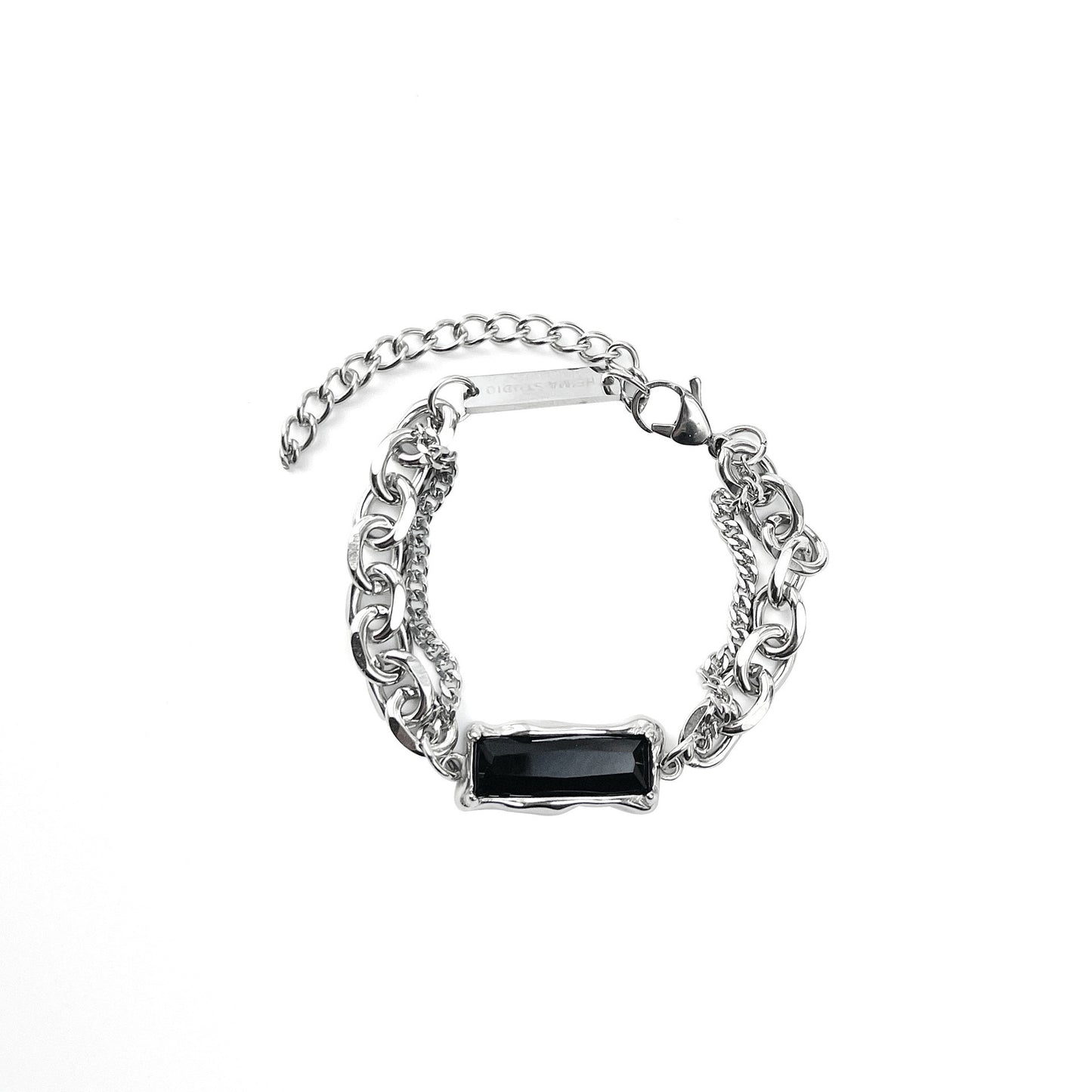 Bold Black Diamond Drip Chain Necklace for Men