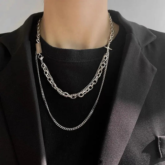 "Geo-Splice Trend Necklace: European & American Ins Style for USA and Canada" Roljord