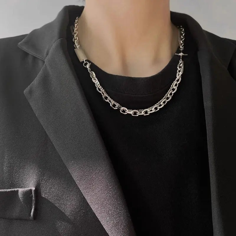 "Geo-Splice Trend Necklace: European & American Ins Style for USA and Canada" Roljord