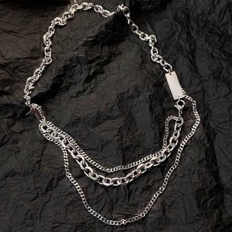 "Geo-Splice Trend Necklace: European & American Ins Style for USA and Canada" Roljord